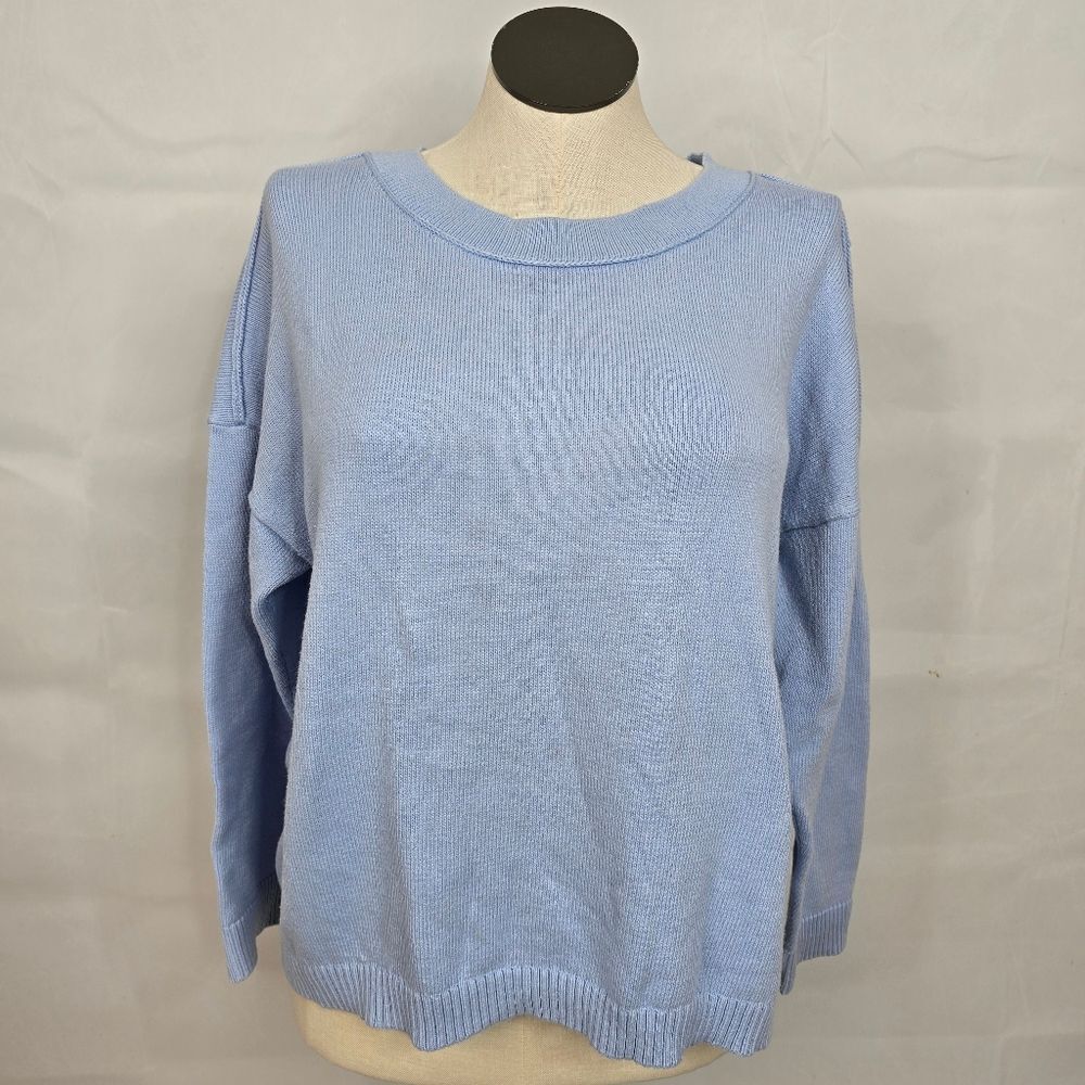 3/$25 J. Jill Baby Blue Long Sleeve Sweater Sz L